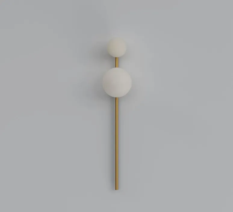 Applique*Atelier Areti Applique murale, Hyazinte 573, 2 globes, , Ø13,5cm, H90cm - laiton