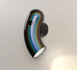 Applique*Darmes Applique murale, Hyphen droite, , Ø16cm, H32cm - noir chromatique