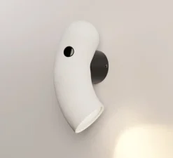 Applique*Darmes Applique murale, Hyphen droite, , Ø16cm, H32cm - porcelaine naturelle