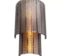 Applique*Eichholtz Applique murale, Imperial, , L34cm, H59cm - laiton brossé, verre fumé