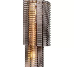 Applique*Eichholtz Applique murale, Imperial, , L34cm, H59cm - laiton brossé, verre fumé