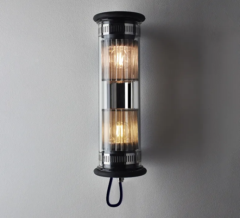 Applique*DCW éditions Paris Applique murale, In The Tube 100-350, , Ø10cm, H37cm - réflecteur argent et maille argentée