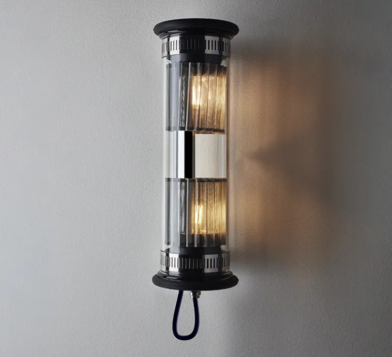 Applique*DCW éditions Paris Applique murale, In The Tube 100-350, , Ø10cm, H37cm - réflecteur argent et maille argentée