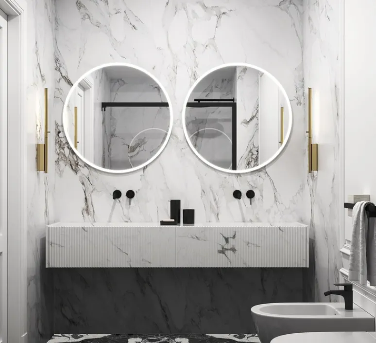 Applique*CVL Applique murale, IP LINK 410, , IP44, LED, 3000K, 150lm, L5cm, H41cm - laiton