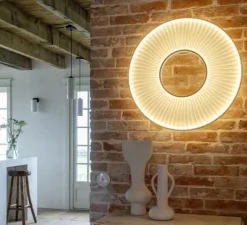 Applique*Dix heures dix Applique murale, Iris 80, , LED, dim, 2700K, 7350 lm, L78cm, P12cm - blanc