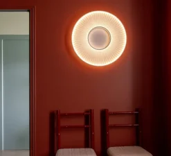 Applique murale, Iris mirror 60, blanc, LED, dim, 2700K, 1414 lm, Ø60cm, H9cm - Dix heures dix