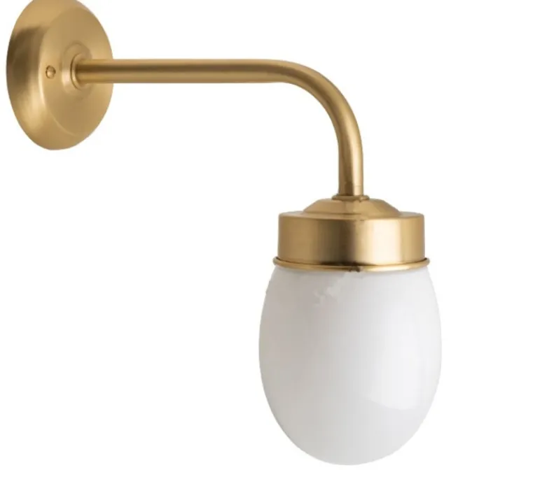 Applique*Zangra Applique murale, J'adore l'or, Glass 030, , IP43, L10cm, H31,5cm - Laiton, transparent