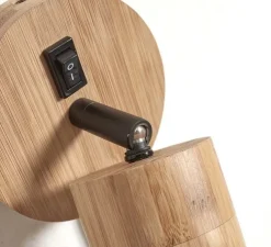 Applique murale, Java, beige, Ø12cm, H15cm - Good&Mojo