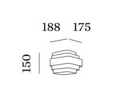 Applique*Wever&Ducré Applique murale, J.J.W 02, , L17,5cm, H15cm - bronze