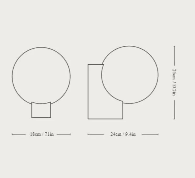 Applique murale, Journey SHY2, noir, L18cm, H26cm - Andtradition