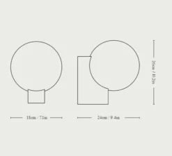 Applique*Andtradition Applique murale, Journey SHY2, , L18cm, H26cm - gris soie