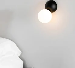 Applique*Faro Applique murale, Joy applique, noir et blanc, LED, 3000K, 280 lm, L10cm, H15,6cm - blanc et noir