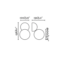 Applique*Faro Applique murale, Joy applique, noir et blanc, LED, 3000K, 280 lm, L10cm, H15,6cm - blanc et noir