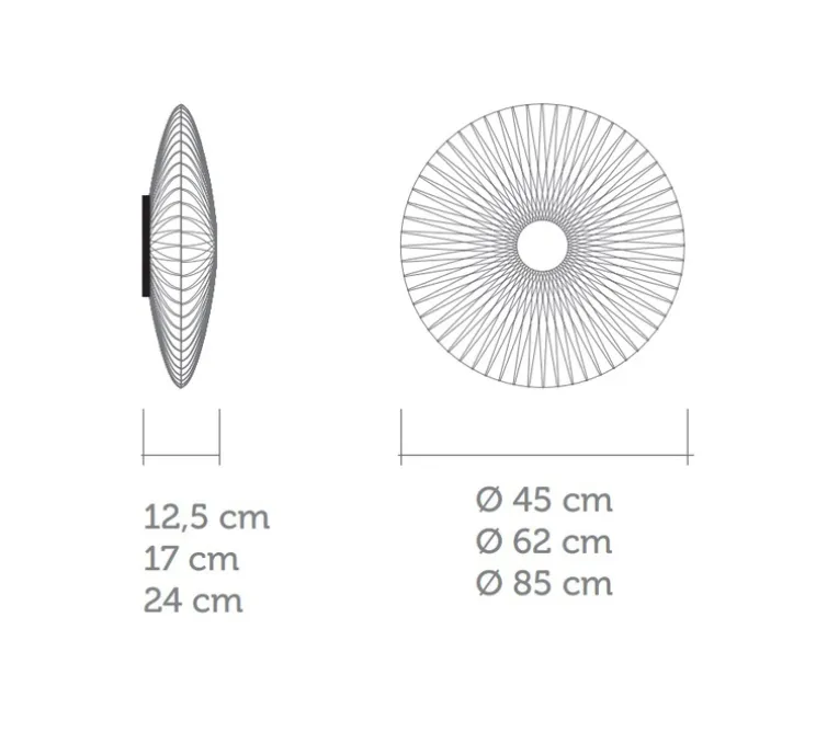Applique murale, KALEIDOSCOPE APPLIQUE GM, blanc, Ø85cm - Celine-Wright