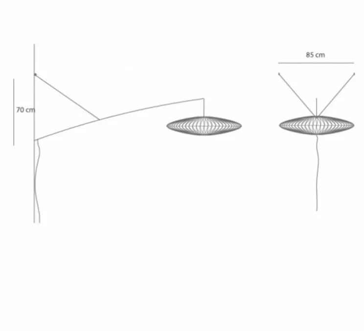 Applique murale, Kaleidoscope perché grand, blanc, L235cm, H70cm - Céline Wright