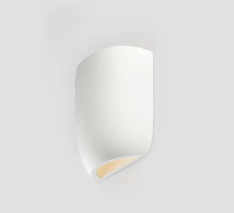 Applique*Faro Applique murale, Kappu 250, plâtre , L15cm, H25cm - blanc