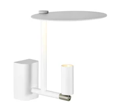 Applique*Carpyen Applique murale, Kelly, , LED, 2700K, 380lm, Ø15cm, H18cm - blanc, niquel