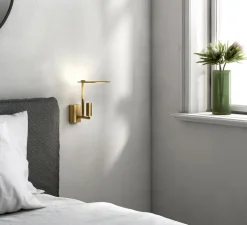 Applique murale, Kelly, or, LED, 2700K, 380lm, Ø15cm, H18cm - Carpyen