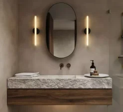 Applique*Tala Applique murale, KILTER, , IP44, LED, dim, 2700K, 375 lm, L17cm, H64cm - gris