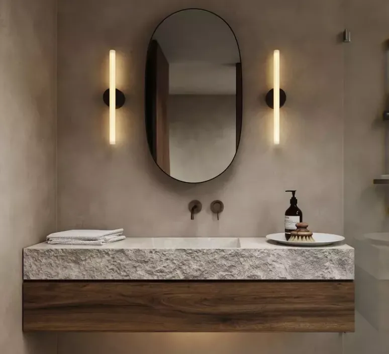 Applique*Tala Applique murale, KILTER, , IP44, LED, dim, 2700K, 375 lm, L17cm, H64cm - gris