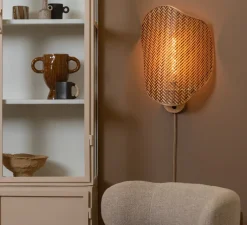 Applique*Good&Mojo Applique murale, Kinabalu, , Ø40cm, H50cm - naturel et marron