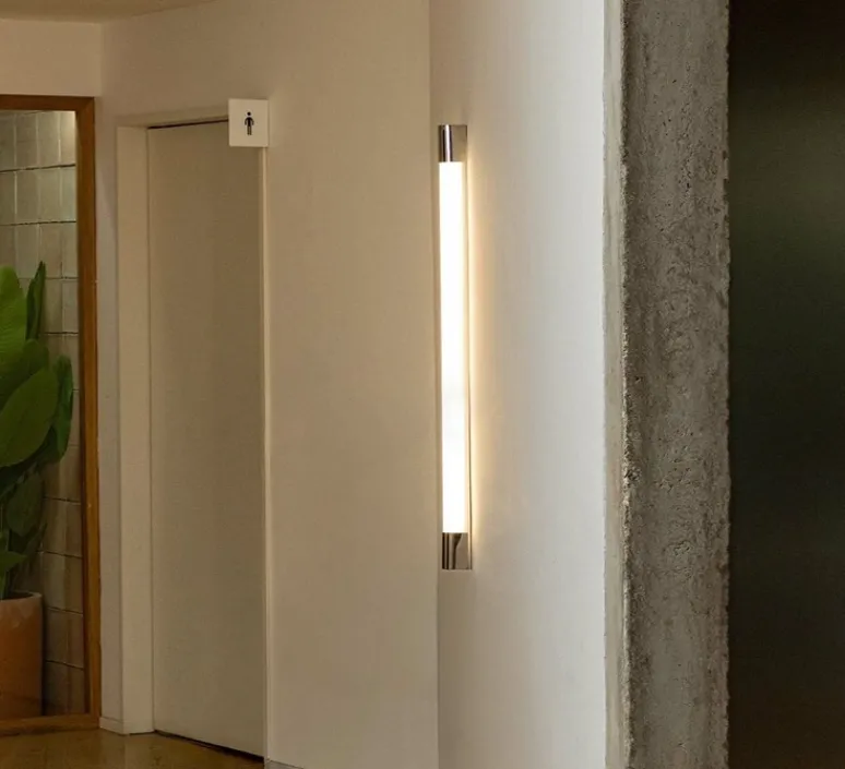 Applique*Faro Applique murale, Kiva 1200, , IP44, LED, 3000K, 1852 lm, L6,8cm, H120cm - chrome