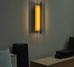 Applique*Santa & Cole Applique murale, Lamina Dorada 45, , LED, dim, 2700K, 245 lm, L19,8cm, H58,7cm - noir et or