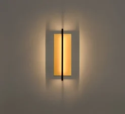 Applique*Santa & Cole Applique murale, Lamina Dorada 45, , LED, dim, 2700K, 245 lm, L19,8cm, H58,7cm - noir et or