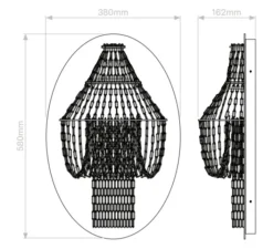 Applique*DCW éditions Paris Applique murale, Lampe C 380, , LED, dim, 2400K, 2700 lm, L38cm, H58cm - argent