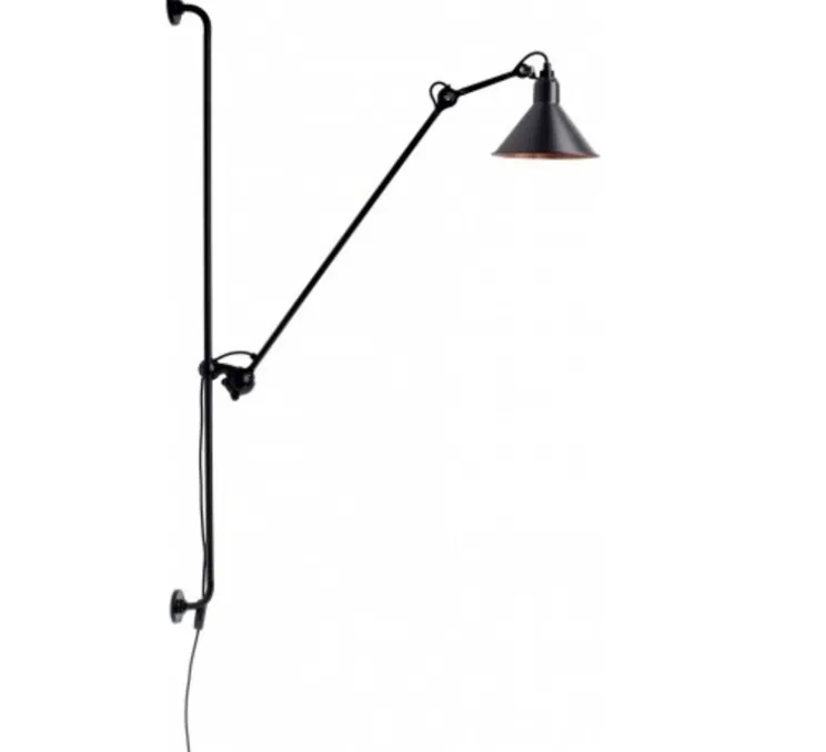 Applique murale, Lampe Gras 214, noir cuivre, H118cm - Dcw éditions