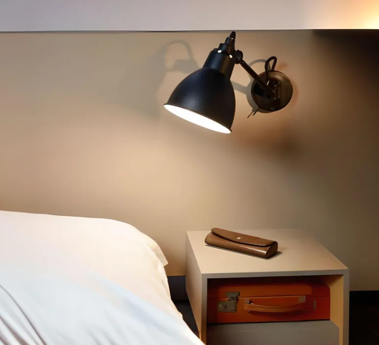 Applique*DCW éditions Paris Applique murale, Lampe Gras N°104, avec interrupteur, , L15,3cm, H18,9cm - noir