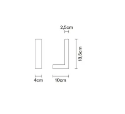 Applique murale, Lancetta F70, blanc, LED, dim, 2700K, 690 lm, L4cm, H18,5cm - Fabbian