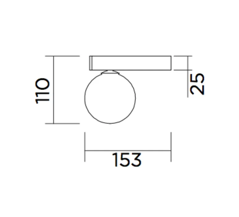 Applique*Atelier Areti Applique murale, Leaf, , L15,3cm, H15,3cm - laiton, verre opalin