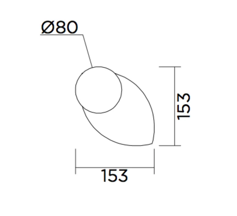 Applique*Atelier Areti Applique murale, Leaf, , L15,3cm, H15,3cm - laiton, verre opalin