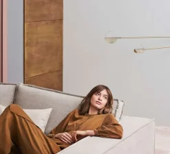 Applique murale, Leaves, laiton, LED, 2700K, 4W, L92cm, H24,3cm - Bolia