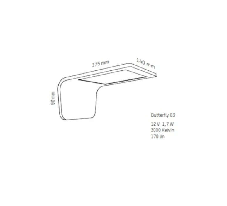 Applique*Tunto Applique murale LED, Butterfly, , 3000K, L17,5cm - chêne