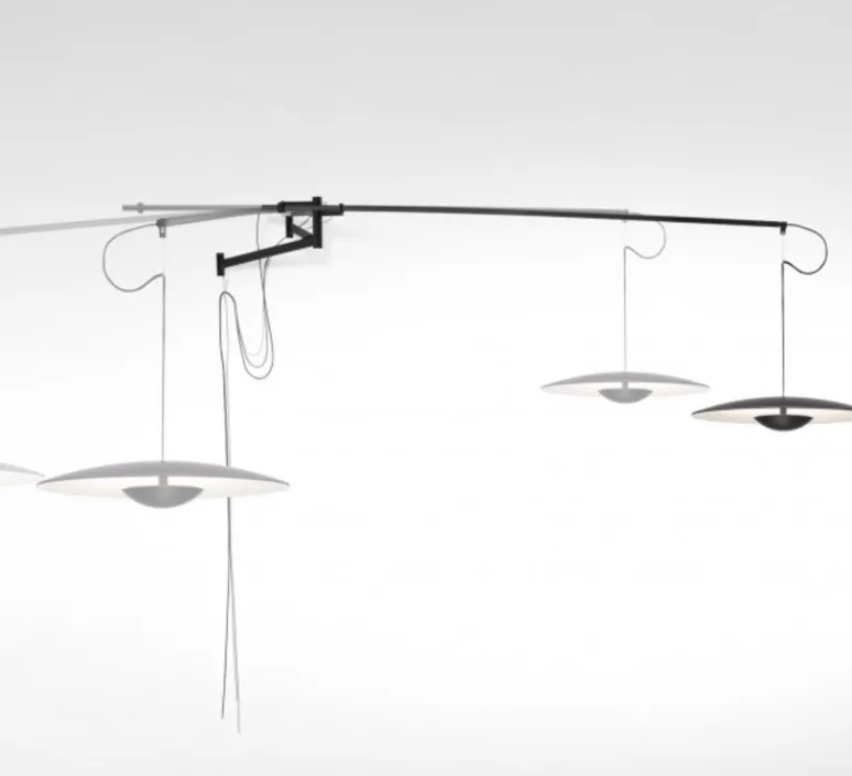 Applique*Marset Applique murale, LED, 2700k, 698lm, pivotante, Ginger A XL 42, avec interrupteur, , L132cm - wengé