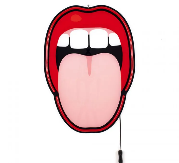 Applique murale, LED Neon Signs Tongue, langue, LED, L58cm, H2cm - Seletti