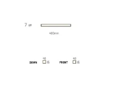 Applique*Tunto Applique murale, LED40, , 2700K, 400lm, L40cm - noyer