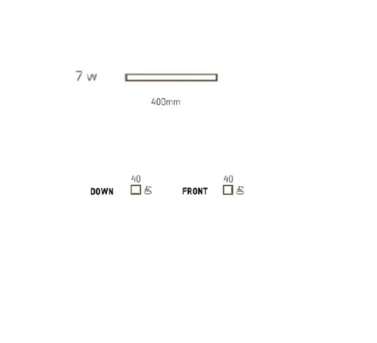 Applique*Tunto Applique murale, LED40, , 2700K, 400lm, L40cm - noyer