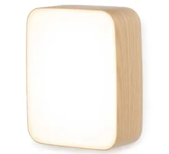 Plafonnier & Spot|Applique*Tunto Applique murale LED ou plafonnier, Cube, S, chêne, 440lm, 3000K, dimmable, L22cm, H16,5cm - blanc, chêne