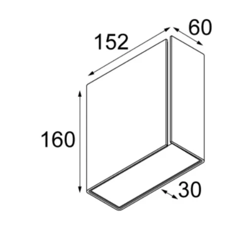 Applique*Modular Applique murale LED, Split Medium, , H16cm, L15,2cm - noir et blanc