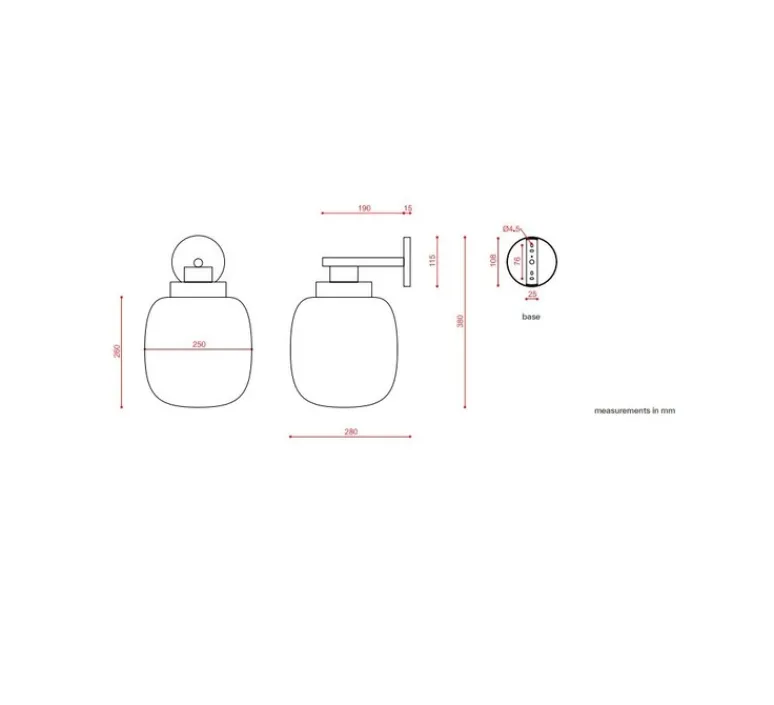 Applique*Tooy Applique murale, Legier 557.42, , IP40, LED, dim, 2700K, 1200 lm, Ø25cm, H38cm - verre fumé, laiton