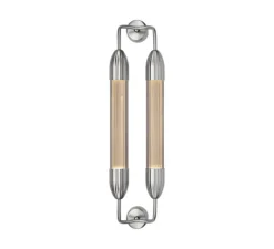 Applique*Umage Applique murale, Lemon squeeze double short, , L18,5cm, H77cm - acier poli, verre opalin