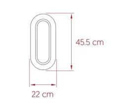 Applique*LZF Applique murale, Lens Oval, , LED, 2700K, L22cm, H45,5cm - bois naturel de cerisier, doré