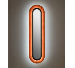 Applique*LZF Applique murale, Lens Superoval, , LED, 3000K, 533lm, L22cm, H78cm - bois naturel de cerisier, noir