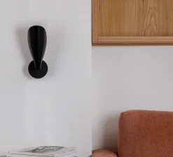 Applique murale, Liggera, noir, L12cm, H28,73cm - Faro