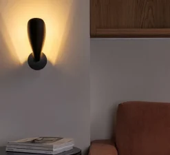 Applique murale, Liggera, noir, L12cm, H28,73cm - Faro