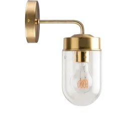 Applique murale, Light.136, avec glass004, laiton, Ø10cm, H27,4cm - Zangra