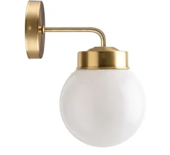 Applique murale, Light.136, avec glass013, laiton, Ø17cm, H27,9cm - Zangra